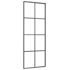 vidaXL fekete ESG üveg és alumínium tolóajtó 76 x 205 cm (151666) nyílászáró