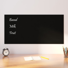 vidaXL fekete falra szerelhető edzett üveg mágnestábla 100 x 50 cm mágnestábla