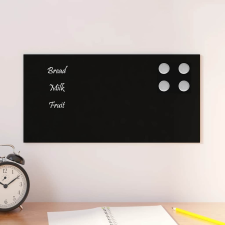 vidaXL fekete falra szerelhető edzett üveg mágnestábla 40 x 20 cm mágnestábla