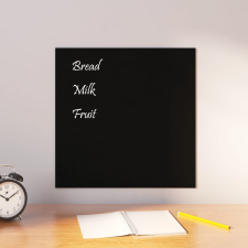 vidaXL fekete falra szerelhető edzett üveg mágnestábla 40 x 40 cm mágnestábla