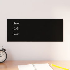 vidaXL fekete falra szerelhető edzett üveg mágnestábla 50 x 20 cm mágnestábla