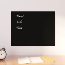 vidaXL fekete falra szerelhető edzett üveg mágnestábla 50 x 40 cm mágnestábla