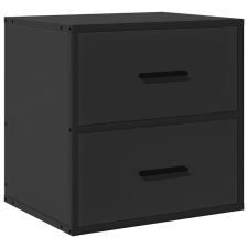 vidaXL fekete falra szerelhető éjjeliszekrény 40 x 31 x 39,5 cm (848724) bútor