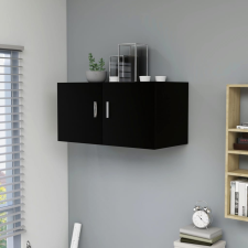 vidaXL fekete falra szerelhető forgácslap szekrény 80 x 39 x 40 cm bútor