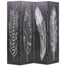 vidaXL fekete/fehér paraván 160 x 180 cm tollak bútor