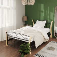 vidaXL fekete fém ágykeret 100 x 200 cm ágy és ágykellék