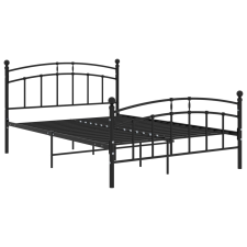 vidaXL fekete fém ágykeret 200 x 200 cm (324985) ágy és ágykellék