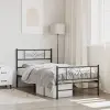 vidaXL fekete fém ágykeret fej- és lábtámlával 107 x 203 cm