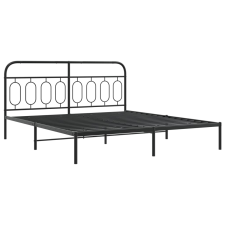 vidaXL fekete fém ágykeret fej- és lábtámlával 183 x 213 cm ágy és ágykellék