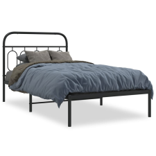 vidaXL fekete fém ágykeret fejtámlával 100 x 190 cm ágy és ágykellék