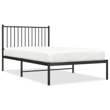 vidaXL fekete fém ágykeret fejtámlával 100 x 190 cm (350858) ágy és ágykellék