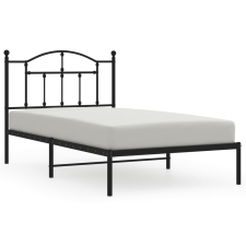 vidaXL fekete fém ágykeret fejtámlával 100 x 190 cm (353433) ágy és ágykellék