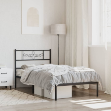 vidaXL fekete fém ágykeret fejtámlával 100 x 200 cm ágy és ágykellék