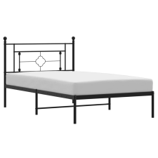 vidaXL fekete fém ágykeret fejtámlával 107 x 203 cm (374335) ágy és ágykellék