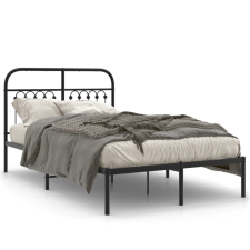 vidaXL fekete fém ágykeret fejtámlával 120 x 190 cm ágy és ágykellék