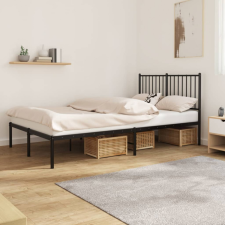 vidaXL fekete fém ágykeret fejtámlával 120 x 190 cm ágy és ágykellék