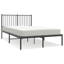 vidaXL fekete fém ágykeret fejtámlával 120 x 190 cm (350861) ágy és ágykellék