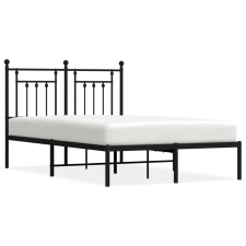 vidaXL fekete fém ágykeret fejtámlával 120 x 200 cm (353535) ágy és ágykellék