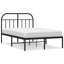 vidaXL fekete fém ágykeret fejtámlával 120 x 200 cm (353633) ágy és ágykellék
