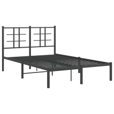 vidaXL fekete fém ágykeret fejtámlával 120 x 200 cm (355559) ágy és ágykellék