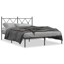 vidaXL fekete fém ágykeret fejtámlával 140 x 190 cm ágy és ágykellék