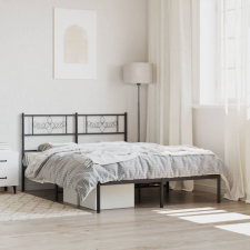 vidaXL fekete fém ágykeret fejtámlával 160 x 200 cm ágy és ágykellék