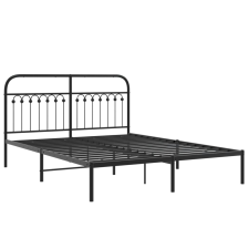 vidaXL fekete fém ágykeret fejtámlával 160 x 200 cm ágy és ágykellék