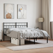 vidaXL fekete fém ágykeret fejtámlával 160 x 200 cm ágy és ágykellék