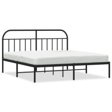 vidaXL fekete fém ágykeret fejtámlával 160 x 200 cm (353638) ágy és ágykellék