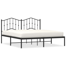 vidaXL fekete fém ágykeret fejtámlával 160 x 200 cm (373792) ágy és ágykellék