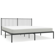 vidaXL fekete fém ágykeret fejtámlával 180 x 200 cm (350868) ágy és ágykellék
