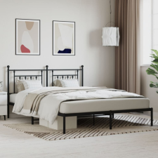 vidaXL fekete fém ágykeret fejtámlával 183 x 213 cm ágy és ágykellék