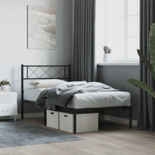 vidaXL fekete fém ágykeret fejtámlával 75 x 190 cm ágy és ágykellék