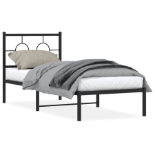 vidaXL fekete fém ágykeret fejtámlával 75 x 190 cm ágy és ágykellék