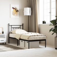vidaXL fekete fém ágykeret fejtámlával 75 x 190 cm ágy és ágykellék