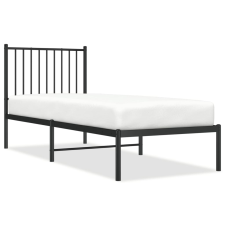 vidaXL fekete fém ágykeret fejtámlával 75 x 190 cm (350854) ágy és ágykellék