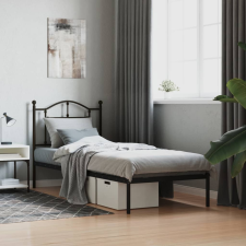 vidaXL fekete fém ágykeret fejtámlával 80 x 200 cm ágy és ágykellék