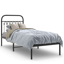 vidaXL fekete fém ágykeret fejtámlával 80 x 200 cm ágy és ágykellék