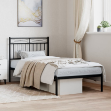 vidaXL fekete fém ágykeret fejtámlával 90 x 190 cm ágy és ágykellék