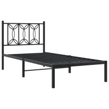 vidaXL fekete fém ágykeret fejtámlával 90 x 200 cm ágy és ágykellék