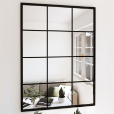 vidaXL fekete fém fali tükör 80 x 60 cm bútor