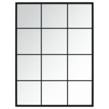 vidaXL fekete fém fali tükör 80 x 60 cm (342207) bútor