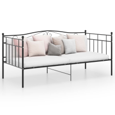 vidaXL fekete fém kanapéágykeret 90 x 200 cm ágy és ágykellék