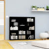 vidaXL fekete forgácslap CD-tartó szekrény 102 x 16 x 89,5 cm