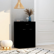 vidaXL Fekete forgácslap cipősszekrény 60 x 35 x 84 cm