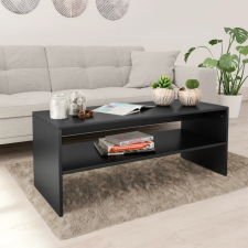 vidaXL fekete forgácslap dohányzóasztal 100 x 40 x 40 cm bútor