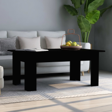 vidaXL fekete forgácslap dohányzóasztal 100 x 60 x 42 cm bútor