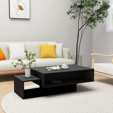 vidaXL fekete forgácslap dohányzóasztal 105 x 55 x 32 cm bútor