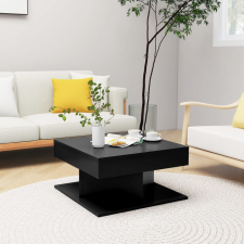 vidaXL fekete forgácslap dohányzóasztal 57 x 57 x 30 cm bútor
