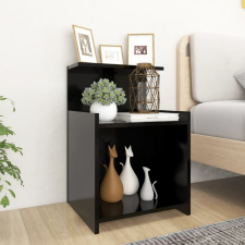 vidaXL Fekete forgácslap éjjeliszekrény 40 x 35 x 60 cm (806177) bútor